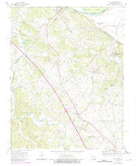 Lithium Missouri Historical topographic map, 1:24000 scale, 7.5 X 7.5 Minute, Year 1970