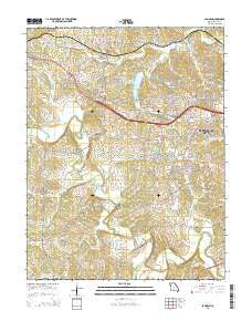 Lohman Missouri Current topographic map, 1:24000 scale, 7.5 X 7.5 Minute, Year 2015