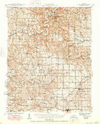 Long Lane Missouri Historical topographic map, 1:62500 scale, 15 X 15 Minute, Year 1942