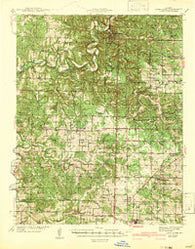 Long Lane Missouri Historical topographic map, 1:62500 scale, 15 X 15 Minute, Year 1942