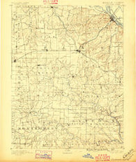 Louisiana Missouri Historical topographic map, 1:125000 scale, 30 X 30 Minute, Year 1890
