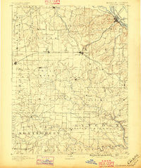 Louisiana Missouri Historical topographic map, 1:125000 scale, 30 X 30 Minute, Year 1890