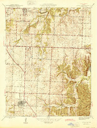 Lowry City Missouri Historical topographic map, 1:24000 scale, 7.5 X 7.5 Minute, Year 1945