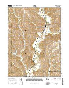 Lucerne Missouri Current topographic map, 1:24000 scale, 7.5 X 7.5 Minute, Year 2014