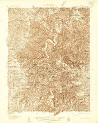 Macks Creek Missouri Historical topographic map, 1:48000 scale, 15 X 15 Minute, Year 1934