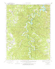 Macks Creek Missouri Historical topographic map, 1:62500 scale, 15 X 15 Minute, Year 1934