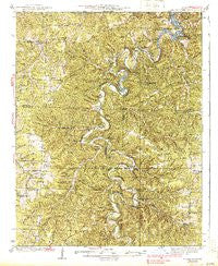 Macks Creek Missouri Historical topographic map, 1:62500 scale, 15 X 15 Minute, Year 1939