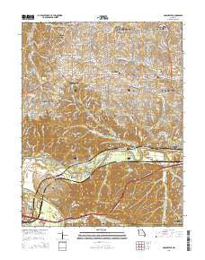 Manchester Missouri Current topographic map, 1:24000 scale, 7.5 X 7.5 Minute, Year 2015