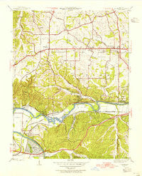 Manchester Missouri Historical topographic map, 1:24000 scale, 7.5 X 7.5 Minute, Year 1945