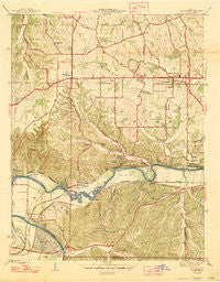 Manchester Missouri Historical topographic map, 1:24000 scale, 7.5 X 7.5 Minute, Year 1947