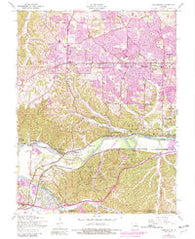 Manchester Missouri Historical topographic map, 1:24000 scale, 7.5 X 7.5 Minute, Year 1954