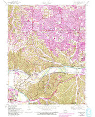Manchester Missouri Historical topographic map, 1:24000 scale, 7.5 X 7.5 Minute, Year 1954
