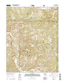 Manes Missouri Current topographic map, 1:24000 scale, 7.5 X 7.5 Minute, Year 2015