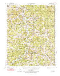 Manes Missouri Historical topographic map, 1:62500 scale, 15 X 15 Minute, Year 1941