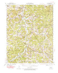 Manes Missouri Historical topographic map, 1:62500 scale, 15 X 15 Minute, Year 1941