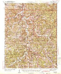 Manes Missouri Historical topographic map, 1:62500 scale, 15 X 15 Minute, Year 1943