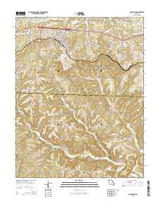 Mansfield Missouri Current topographic map, 1:24000 scale, 7.5 X 7.5 Minute, Year 2015