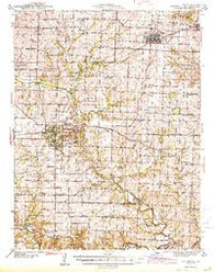 Marshall Missouri Historical topographic map, 1:62500 scale, 15 X 15 Minute, Year 1944