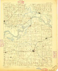 Marshall Missouri Historical topographic map, 1:125000 scale, 30 X 30 Minute, Year 1892