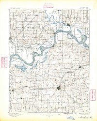 Marshall Missouri Historical topographic map, 1:125000 scale, 30 X 30 Minute, Year 1890