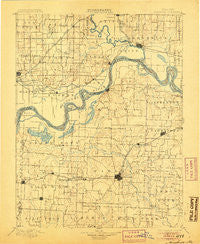 Marshall Missouri Historical topographic map, 1:125000 scale, 30 X 30 Minute, Year 1901
