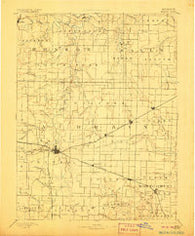 Mexico Missouri Historical topographic map, 1:125000 scale, 30 X 30 Minute, Year 1890