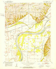 Miami Station Missouri Historical topographic map, 1:24000 scale, 7.5 X 7.5 Minute, Year 1951