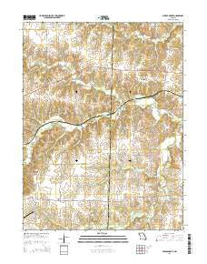 Middle Grove Missouri Current topographic map, 1:24000 scale, 7.5 X 7.5 Minute, Year 2014