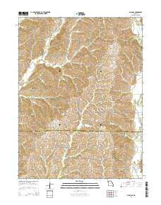 Milan SE Missouri Current topographic map, 1:24000 scale, 7.5 X 7.5 Minute, Year 2014