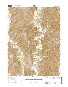 Milan West Missouri Current topographic map, 1:24000 scale, 7.5 X 7.5 Minute, Year 2015