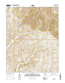 Miller Missouri Current topographic map, 1:24000 scale, 7.5 X 7.5 Minute, Year 2015