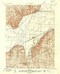 Missouri City Missouri Historical topographic map, 1:24000 scale, 7.5 X 7.5 Minute, Year 1935