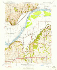 Missouri City Missouri Historical topographic map, 1:24000 scale, 7.5 X 7.5 Minute, Year 1945