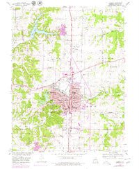 Moberly Missouri Historical topographic map, 1:24000 scale, 7.5 X 7.5 Minute, Year 1953