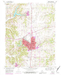 Moberly Missouri Historical topographic map, 1:24000 scale, 7.5 X 7.5 Minute, Year 1953