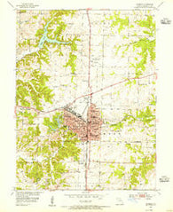 Moberly Missouri Historical topographic map, 1:24000 scale, 7.5 X 7.5 Minute, Year 1953