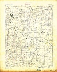 Moberly Missouri Historical topographic map, 1:125000 scale, 30 X 30 Minute, Year 1890