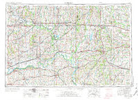 Moberly Missouri Historical topographic map, 1:250000 scale, 1 X 2 Degree, Year 1954