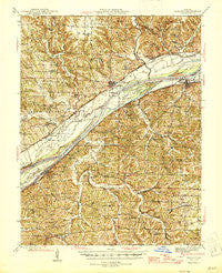 Mokane Missouri Historical topographic map, 1:62500 scale, 15 X 15 Minute, Year 1945