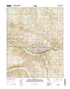 Monett Missouri Current topographic map, 1:24000 scale, 7.5 X 7.5 Minute, Year 2015