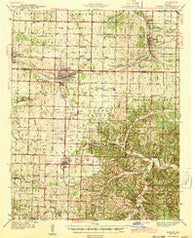 Monett Missouri Historical topographic map, 1:62500 scale, 15 X 15 Minute, Year 1943