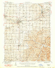 Monett Missouri Historical topographic map, 1:62500 scale, 15 X 15 Minute, Year 1943