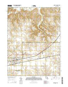 Monroe City Missouri Current topographic map, 1:24000 scale, 7.5 X 7.5 Minute, Year 2014