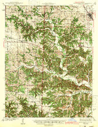 Montgomery City Missouri Historical topographic map, 1:62500 scale, 15 X 15 Minute, Year 1942