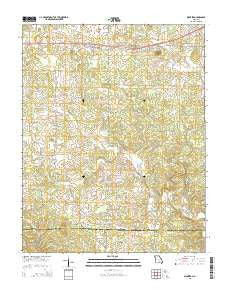 Montier Missouri Current topographic map, 1:24000 scale, 7.5 X 7.5 Minute, Year 2015
