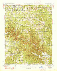 Montier Missouri Historical topographic map, 1:62500 scale, 15 X 15 Minute, Year 1948