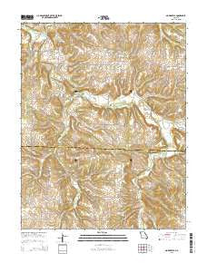Morrisville Missouri Current topographic map, 1:24000 scale, 7.5 X 7.5 Minute, Year 2015