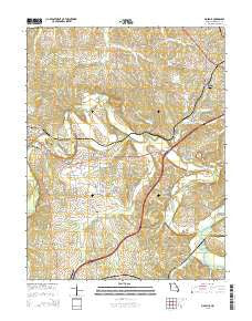 Moselle Missouri Current topographic map, 1:24000 scale, 7.5 X 7.5 Minute, Year 2015