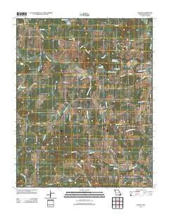 Myrtle Missouri Historical topographic map, 1:24000 scale, 7.5 X 7.5 Minute, Year 2011