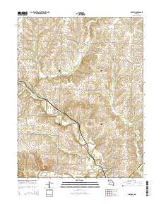 Napton Missouri Current topographic map, 1:24000 scale, 7.5 X 7.5 Minute, Year 2015